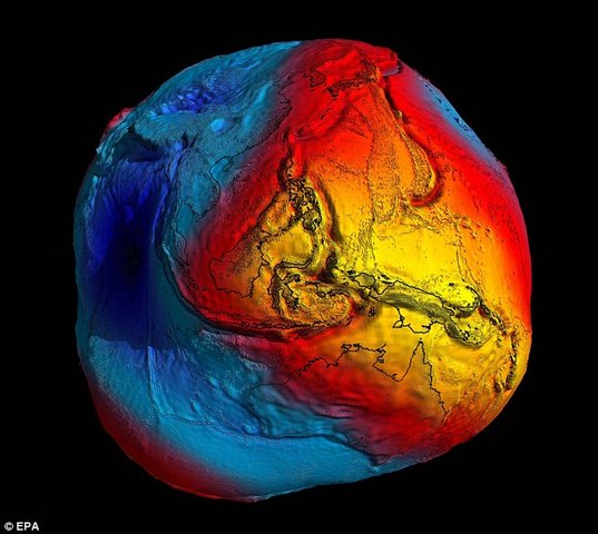 На 3D карте Земли отчетливо видно что Земля вовсе не круглая