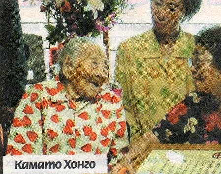 Японка Камато Хонго (1887-2003) прожила 11 б лет и 45 дней.