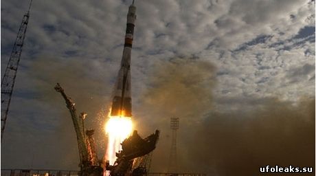 Запуск ракеты-носителя с космодрома Байконур