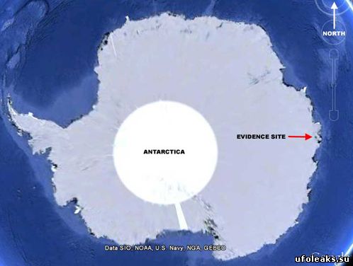 Место расположения аномалий в Антарктиде